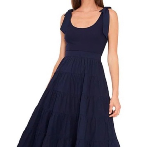 Striped navy blue Chelsea & Violet mid dress - Picture 1 of 2